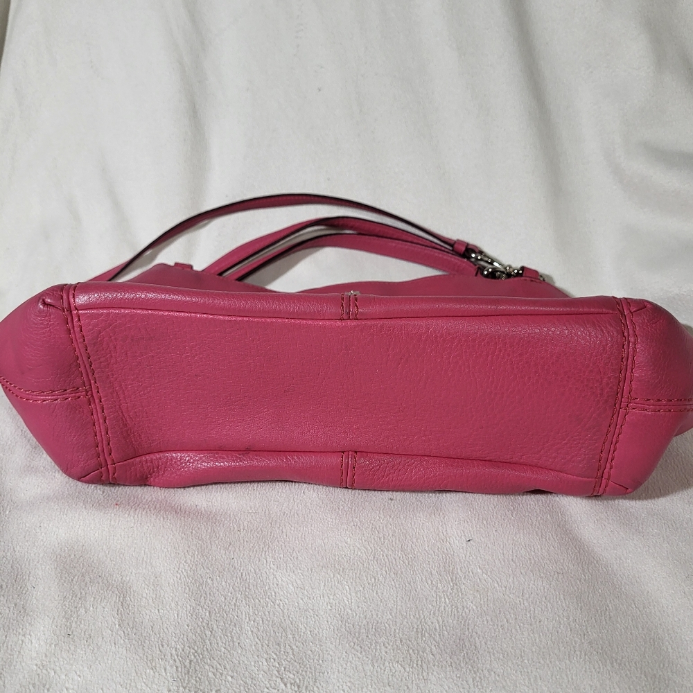 COACH Lexy Rouge Pink Pebbled Leather Shoulder Bag - Picture 3 of 14